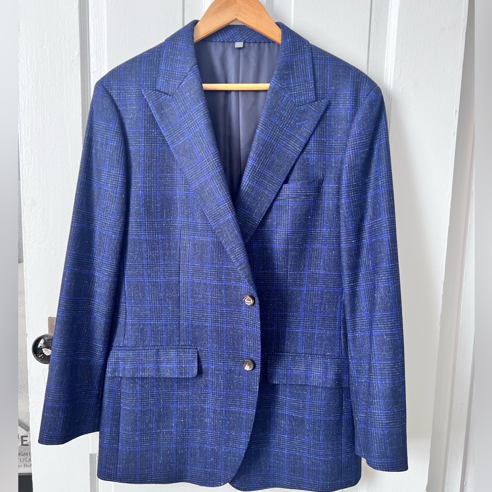 Bonobos Blazer - 42R - Navy & Blue Check